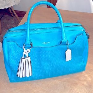 Coach medium satchel in Aqua